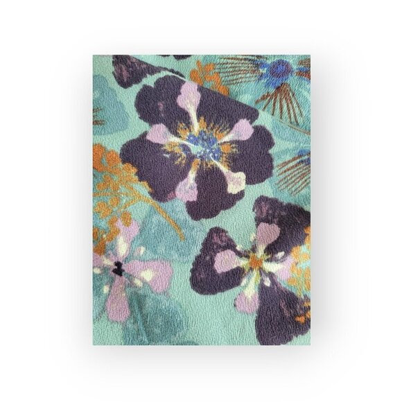 Knox Rose Keyhole Teal/Eggplant Flowy Top XL - Picture 4 of 14